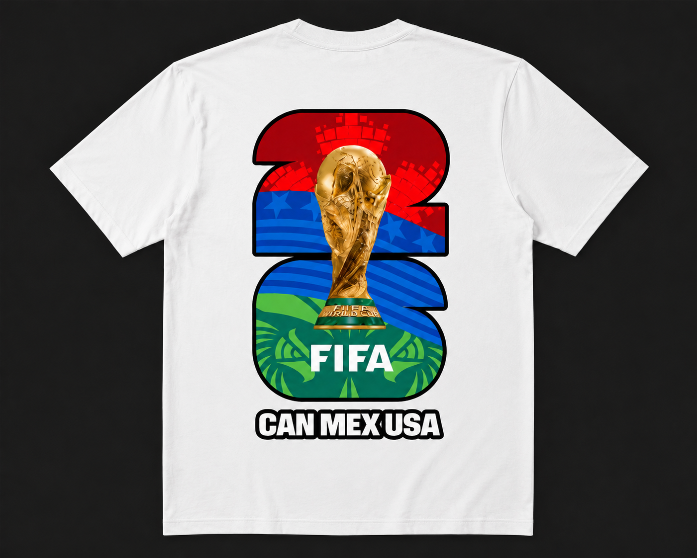 2026 World Cup Gold Trophy Fan Tee | Soccer Supporter T-Shirt | Premium White Edition
