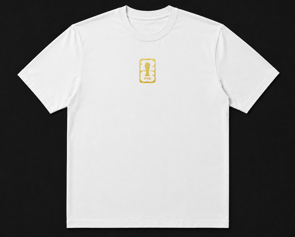 2026 World Cup Gold Trophy Fan Tee | Soccer Supporter T-Shirt | Premium White Edition
