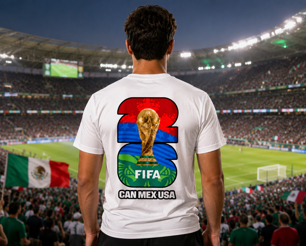 2026 World Cup Gold Trophy Fan Tee | Soccer Supporter T-Shirt | Premium White Edition