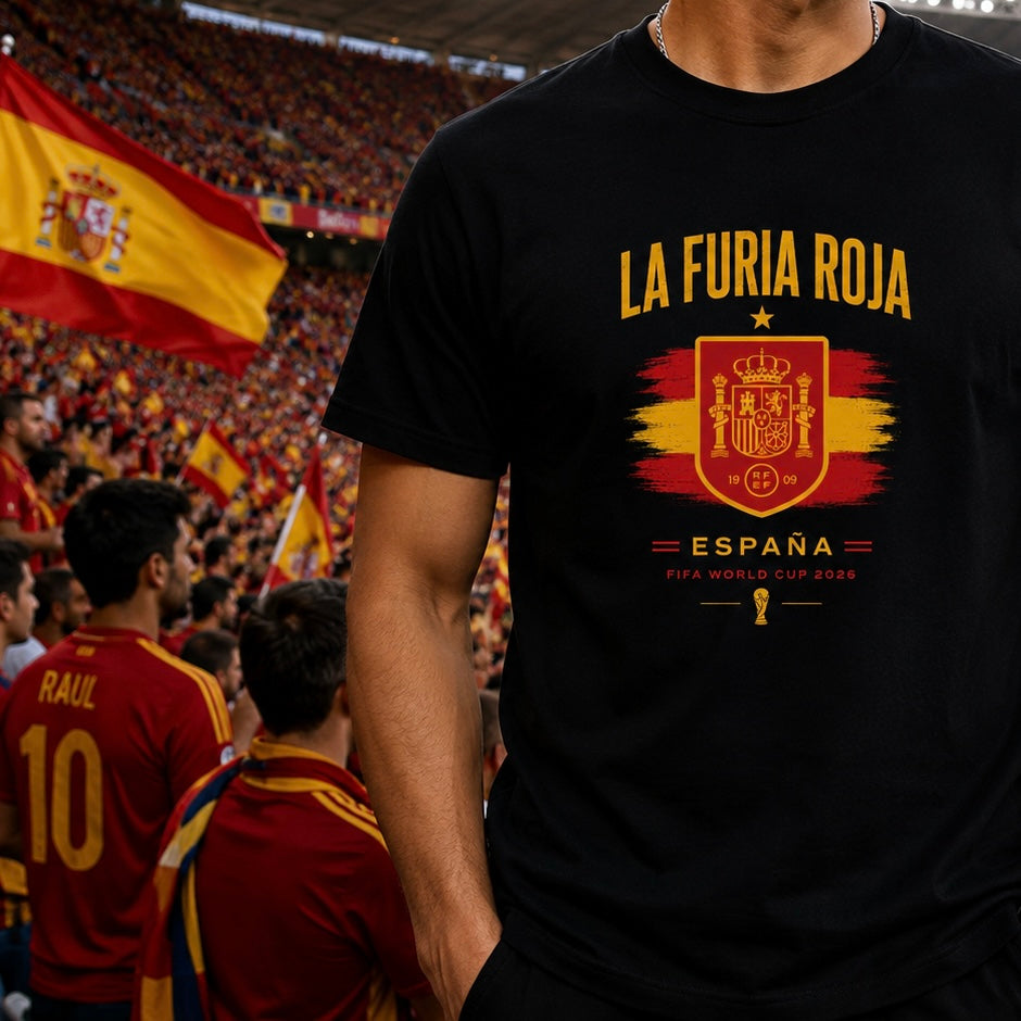 Spain2026 World Cup La Furia Roja T-Shirt | Soccer Fan Tee