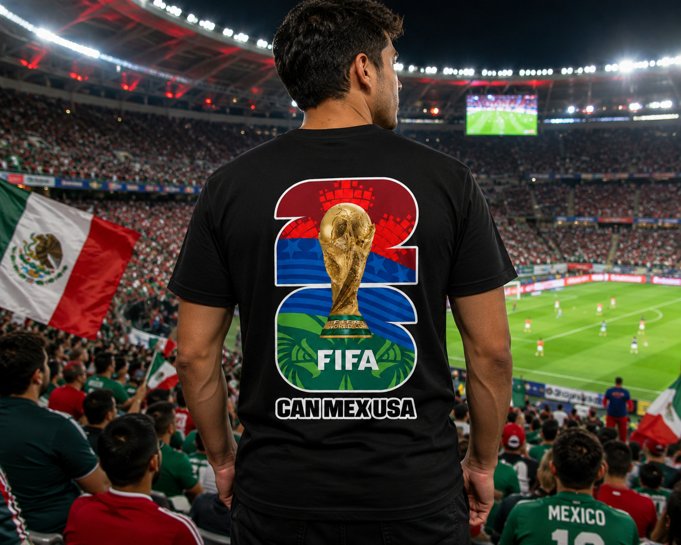 2026 World Cup Gold Trophy Fan Tee | Soccer Supporter T-Shirt | Premium Black Edition
