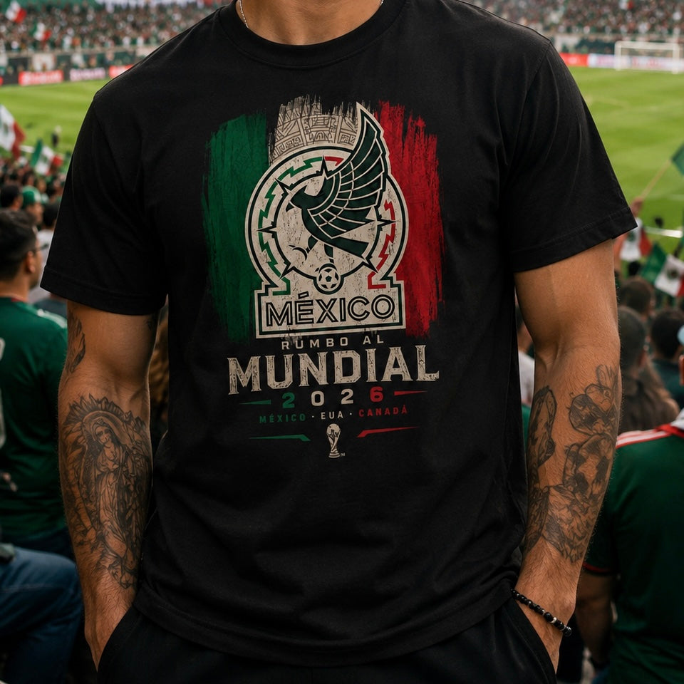 Mexico 2026 World Cup Fan T-Shirt – Rumbo al Mundial Soccer Graphic Tee